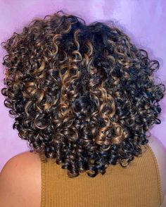 Natural Hair Highlights Brown, Carmel Highlights On Black Curly Hair, Winter Highlights For Black Hair, Blonde Highlights Dark Curly Hair, Dark Brown Highlights On Black Hair Curly, Dark Highlights Curly Hair, Butterscotch Highlights On Curly Hair, Curly Hair W Highlights