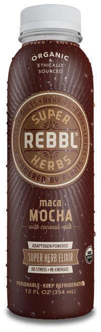 the jar of organic reebl, which is made with maca mocha