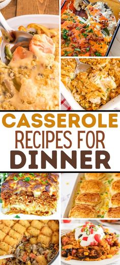 casserole recipes for dinner collage