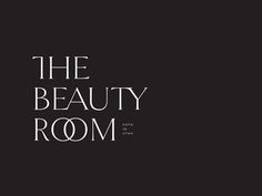 the beauty room logo on a black background