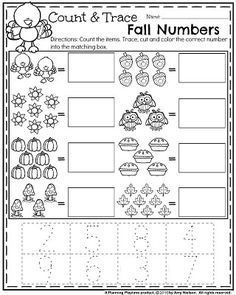 the worksheet for fall numbers