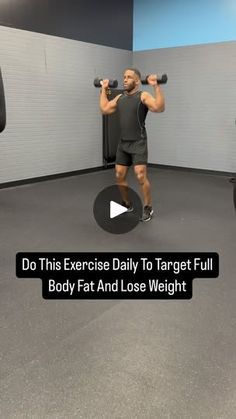 a man is doing exercises with dumbbells while standing in front of an exercise machine