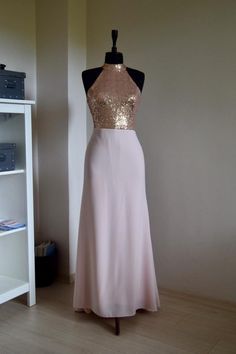 Sleeveless Fitted Mermaid Bridesmaid Dress, Pink Sleeveless Mermaid Dress For Bridesmaids, Fitted Champagne Gown For Bridesmaids, Elegant Pink Bridesmaid Mermaid Dress, Pink Mermaid Dress For Bridesmaid At Prom, Glamorous Sleeveless Mermaid Dress For Bridesmaid, Sleeveless Champagne Evening Dress For Bridesmaid, Champagne Sleeveless Evening Dress For Bridesmaid, Sequin Bridesmaid Dress