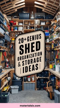 20+ genius shed organization and storage ideas. Shed Storage Shelves, Shed Organization Ideas, Tiny Shed, Mechanic Workshop, Tool Wall Storage, Garage Organization Tips, Storage Shed Organization, Garage Workshop Organization, Shed Floor