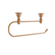 an antique brass toilet paper holder