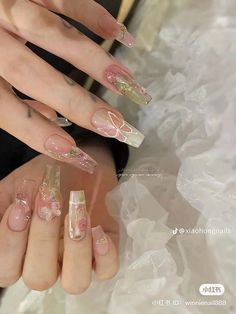 Pale Nails, Hippie Nails, Cherry Nails, Gel Nails Diy, Basic Nails, Classy Acrylic Nails