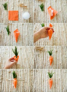 how to make an origami carrot