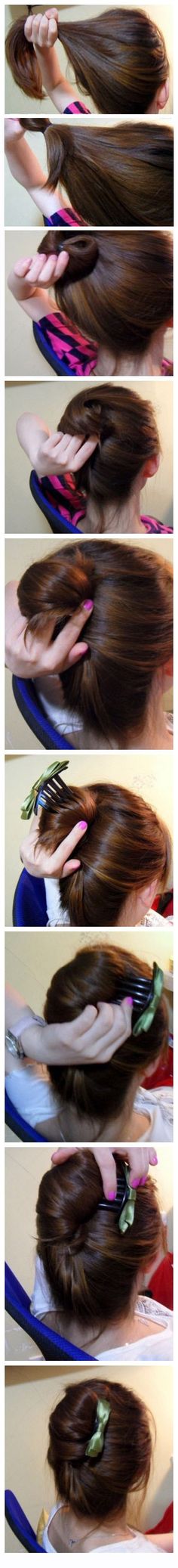 Easy updo Platted Hair, Sanggul Modern, Mermaid Waves, Tousled Hair, Types Of Hair, French Twist, Layered Haircuts