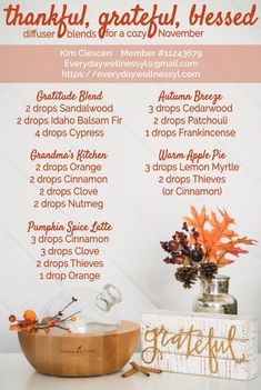 Fall Essential Oils, Everything Fall, Helichrysum Essential Oil, Diy Essential Oil Recipes, Essential Oil Diffuser Blends Recipes, Young Living Essential Oils Recipes, Essential Oil Diffuser Recipes, Oil Diffuser Recipes, Essential Oil Blends Recipes