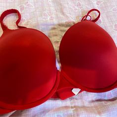 Victoria’s Secret Bra Size 36d. Slightly Lined For The Perfect Lift. Beautiful Red In Color New, Never Worn Victoria's Secret Bra With Padded Cups, Victoria's Secret Solid Bra With Padded Cups, Victoria's Secret Solid Color Bra With Padded Cups, Victoria's Secret Low-cut Bra For Night Out, Victoria's Secret Red Bra For Night Out, Red Padded Push-up Bra, Red Push-up Bra With Padded Cups, Red Stretch Push-up Bra, Seamless Red Push-up Bra