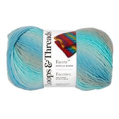 a skein of yarn with blue and green colors