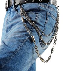 PRICES MAY VARY. Punk Spike Accessories: Spike and Hip Hop, Jeans Chains for Men. Punk belt chain is made of PU leather and alloy , which is soft and cozy, reliable it can serve you for a long time. Pant Chain Punk:Total weight 0.35 lb; First layer chain length (35cm)13.8", second layer chain length (41cm)16.1", third layer chain length (58cm)22.8". This aesthetic chain also can hang on your backpack, handbag etc, the multi-usage chain will bring more creative and cool looking for you. Wonderful Hip Chains, Pant Chains Men, Jean Chains Aesthetic, Belt Chain, Black Jeans Chains, Mens Jeans Chain, Black Leather Bracelet Men, Silver Adjustable Chain Punk Belt, Harajuku Accessories