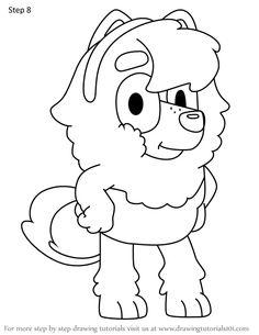 an animal coloring page with the words step 8