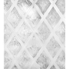 an image of a glass window with diamond pattern on the bottom and sides, in black and white