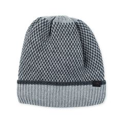 Stay warm in style, no matter the weather, with this cozy men's sherpa-lined knit beanie from Dockers. Stay warm in style, no matter the weather, with this cozy men's sherpa-lined knit beanie from Dockers. FEATURES Intarsia knit crown Cozy sherpa lining Ribbed foldover cuffFABRIC & CARE Acrylic, polyester Spot clean Imported Size: One Size. Color: Dark Grey. Gender: male. Age Group: adult. Cozy Outdoor Beanie With Fleece Lining, Gray Warm Beanie For Outdoor, Warm Gray Beanie For Outdoor, Cozy Windproof Beanie For Cold Weather, Cold Weather Beanie With Fleece Lining, Fleece-lined Beanie For Cold Weather, Cozy Gray Outdoor Hat, Adjustable Fleece-lined Beanie For Cold Weather, Warm Knit Beanie For Outdoor