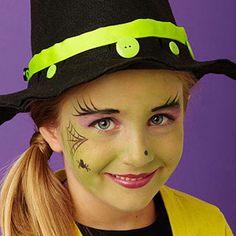 Kids Witch Makeup, Halloween Makeup For Kids, Halloween Makeup Witch, Uhyggelig Halloween