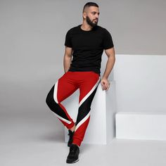 Trinidad and Tobago Flag - Men's Joggers - Properttees Favorite Show, Mens Joggers, Flag Design, Fleece Fabric, Jogging