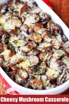 this cheesy mushroom casserole is so good it's easy to make