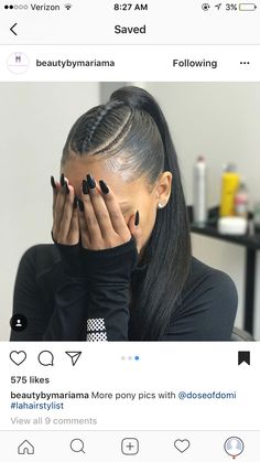 Braids Summer, Weave Ponytail Hairstyles, Sleek Ponytail Hairstyles, Weave Ponytail, Brazilian Hair Bundles, Braided Ponytail Hairstyles, Hair Salons, Hairstyles Summer