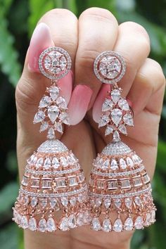 Jhumka Designs Silver, Jhumka Designs, Bridal Jewellery Earrings, Indian Wedding Jewelry Sets, Bridal Jewelry Vintage, Bridal Jewellery Design, Jewelry Set Design, Fancy Jewellery Designs, Indian Jewellery Design Earrings