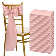 Reception Restaurant, Vintage Birthday Parties, Rose Gold Satin, Party Hotel, Chair Bows, Chair Ties, Hotel Party, Chair Sash, Chair Covers Wedding