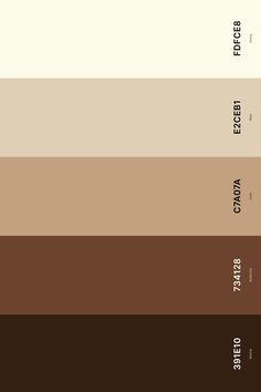 the color palette is brown, beige, and white with words on each side that say it