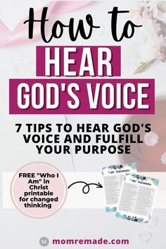 the front cover of how to hear god's voice, with text overlaying it