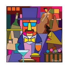 This ready to hang, gallery-wrapped Wall Décor Living Room Canvas by Trademark Fine Art features an abstract painting of a man with a hat and a drink. that'll look great in any bedroom, kitchen, bathroom, or apartment. Whether it's contemporary, rustic, modern, or traditional style wall décor, Trademark Fine Art offers a variety of high-quality, carefully built wall art that will surely complement any style with art themes that range from fascinating abstracts to breathtaking landscapes. Each bathroom wall art canvas is printed on durable cotton poly blended canvas using Giclee, a process for creating high-quality fine art reproductions that are nearly indistinguishable from the original piece. From the bedroom to the living room, or even the office, Trademark Fine Art makes professionally Heart Canvas Art, Painting Of A Man, Heart Canvas, Room Canvas, Living Room Canvas, Art Licensing, Natural Wood Frames, Breathtaking Landscapes, Bathroom Wall Art