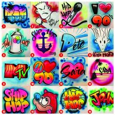 an image of various stickers on the wall