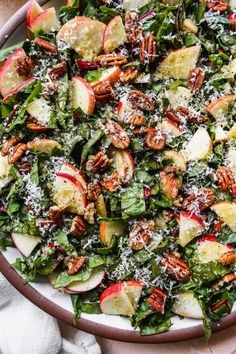 Simple Swiss Chard Salad | Walder Wellness, RD Rainbow Swiss Chard Recipe, Swiss Chard Salad, Healthy Whole Food Recipes, Chard Salad, Walder Wellness, Cottage Cheese Smoothie, Lemon Garlic Shrimp Pasta, Apple Walnut Salad, Fall Eats