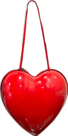 Red Glossy Formal Bags, Formal Red Bags With Glossy Finish, Formal Red Bag With Glossy Finish, Leather Heart, Heart Bag, Amy Winehouse, Moschino, Patent Leather, Shoulder Bags