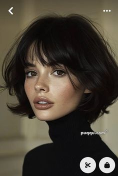 French Bob With Bangs Red Hair, French Pop Haircut, Bangs In Short Hair, Short Haircut For Women With Bangs, French Bob Layered, French Bob Asian, Short Hairstyle Women 2024 Trends, Razor Cut Bob For Thick Hair, Short French Hair