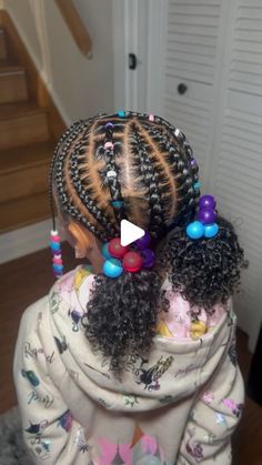 Braids And Beads Hairstyles For Kids, Natural Hair Styles Kids Black, Braids For Kids Natural Hair, Cute Hairstyles For Little Black Kids, Stitch Braids For Kids, Toddler Beaded Hairstyles For Kids, Hairstyles With Beads For Kids, Kid Braided Hairstyles, Black Kids Hairstyles Natural