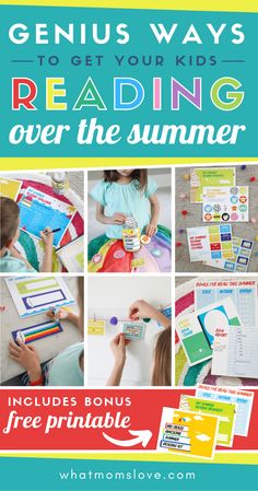 the genius ways to get your kids reading over the summer holidays with free printables