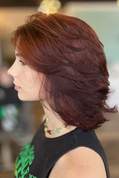 butterfly cut on short hair Long Bob Haircuts, Stylish Haircuts, Bob Haircuts For Women, Medium Hair Cuts, Long Bob