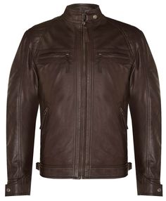 New Mens Womens Boots Luggage Men's Coco Brown Leather Retro Jacket Classic Rock Racing Quilted Biker Jacket Imbued with a classic biker spirit, this jacket exudes style. Sumptuously crafted in soft Nappa leather this slim fitting design boasts a stylish biker silhouette that delivers sleek sophistication. This jacket features quilted shoulders and yoke, a YKK zip fastening up the front to a short tab collar and includes four external pockets for added practicality. The cuffs can be buttoned and