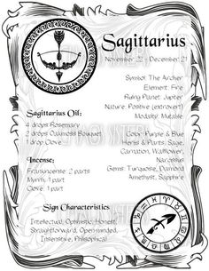 the zodiac sign for sagittarius is shown in this black and white drawing