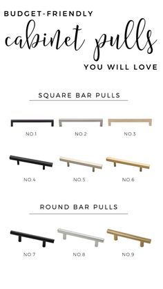 the best budget friendly cabinet pulls you will love from square bar pulls to round bar pulls