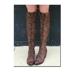 Women Long Boots Motorcycle Lace up Knee High Rivet Combat Riding Shoes Size 19 | eBay Women Long Boots, Riding Shoes, Brown Combat Boots, Long Boots, Knee High Boots, New Arrival, Knee High, Combat Boots, Lace Up