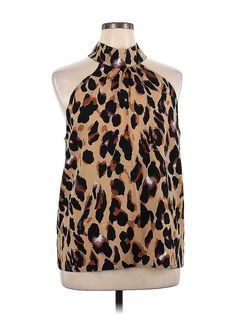 Shein Sleeveless Blouse Size: 1X Tops - used. No Fabric Content, Animal Print | Shein Sleeveless Blouse: Brown Animal Print Tops - Size 1X Stretch Sleeveless Leopard Print Top, Fitted Sleeveless Camouflage Top, Chic Leopard Print Sleeveless Top, Fitted Leopard Print Sleeveless Crop Top, Sleeveless Leopard Print Top With Built-in Bra, Sleeveless Blouse, Sleeveless Top, Animal Print, Women Handbags