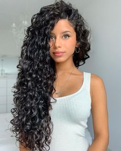 30 Most Flattering Hairstyles for Long Curly Hair Long Black Curly Hair, Curly Hair Types, Black Curly, Hair Waves