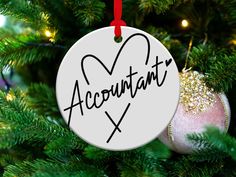 Accountant Ornament, Gift for Accountant, CPA Ornament, - Mardonyx Ornament Gifts, Ceramic Ornaments, The Holiday, Accounting, Holiday Season, Perfect Gift, Gifts