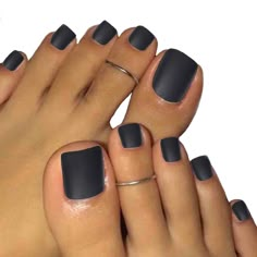 Toe Color Ideas, Black Toe Nails, Feet Nail Design, Pedicure Designs Toenails, Nails Short Acrylic, Fake Toenails, Pride Nails Designs, Toes Nails, Nails Designs Short