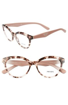 Prada 52mm Optical Glasses available at #Nordstrom Prada Pink, Retro Eyeglasses, Prada Eyeglasses, Glasses Fashion Women