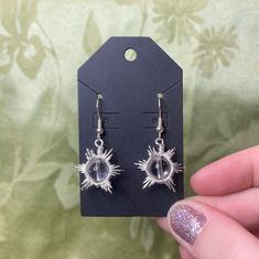 Clear Quartz wire-wrapped snowflake/star earrings measuring approximately 1.25 x .75 inches. All jewelry is handmade with love! Black Onyx Earrings, Onyx Earrings, Wire Wrapped Necklace, Labradorite Pendant, Star Pendant, Gorgeous Earrings, Star Earrings, Clear Quartz, Jewelry Earrings Dangle