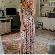 Gorgeous Floral Maxi Dress In Fall Colors. Would Be Perfect For Family Photos. New Without Tags. Size Small. Spring Orange Boho Print Maxi Dress, Casual Orange Floral Print Maxi Dress, Summer Orange Floral Print Maxi Dress, Summer Floral Print Orange Maxi Dress, Summer Flowy Orange Maxi Dress, Orange Flowy Summer Maxi Dress, Flowy Orange Summer Maxi Dress, Orange Off-shoulder Maxi Dress For Summer, Orange Boho Print Maxi Dress For Vacation