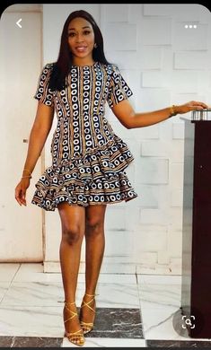 Ankara Styles For Teenage Girl, Short Ankara Dresses Classy, Kitenge Dress Designs, Chitenge Outfits, Ankara Dress Designs, Ankara Short Gown Styles, Nigerian Fashion, Ankara Dress Styles