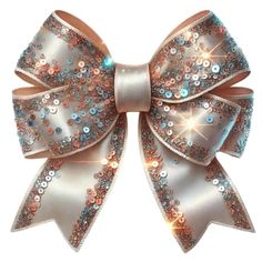 a large bow with lots of sequins on it