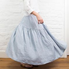 Linen wrap skirt MELODY long linen skirt ruffled skirt long | Etsy Ruffle Skirt Long, Linen Wrap Skirt, Long Linen Skirt, Tailored Clothes, Calf Length Skirts, Handmade Skirts, Skirt Plus Size, Womens Skirts, Wrap Maxi Skirt