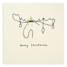 a christmas card with an image of a reindeer's head